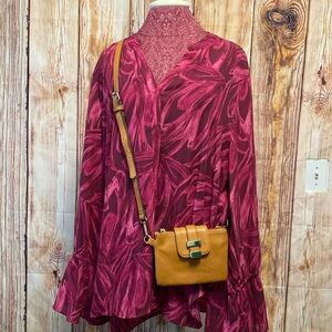 Charming Charlie Cross Body Purse Beige in color‎ Snap Closure with compartment